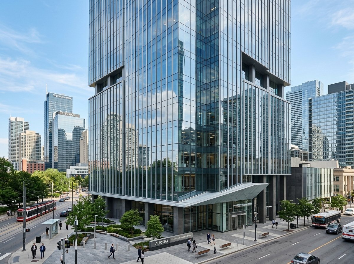 Glass high rise skyscraper representing real estate guidance