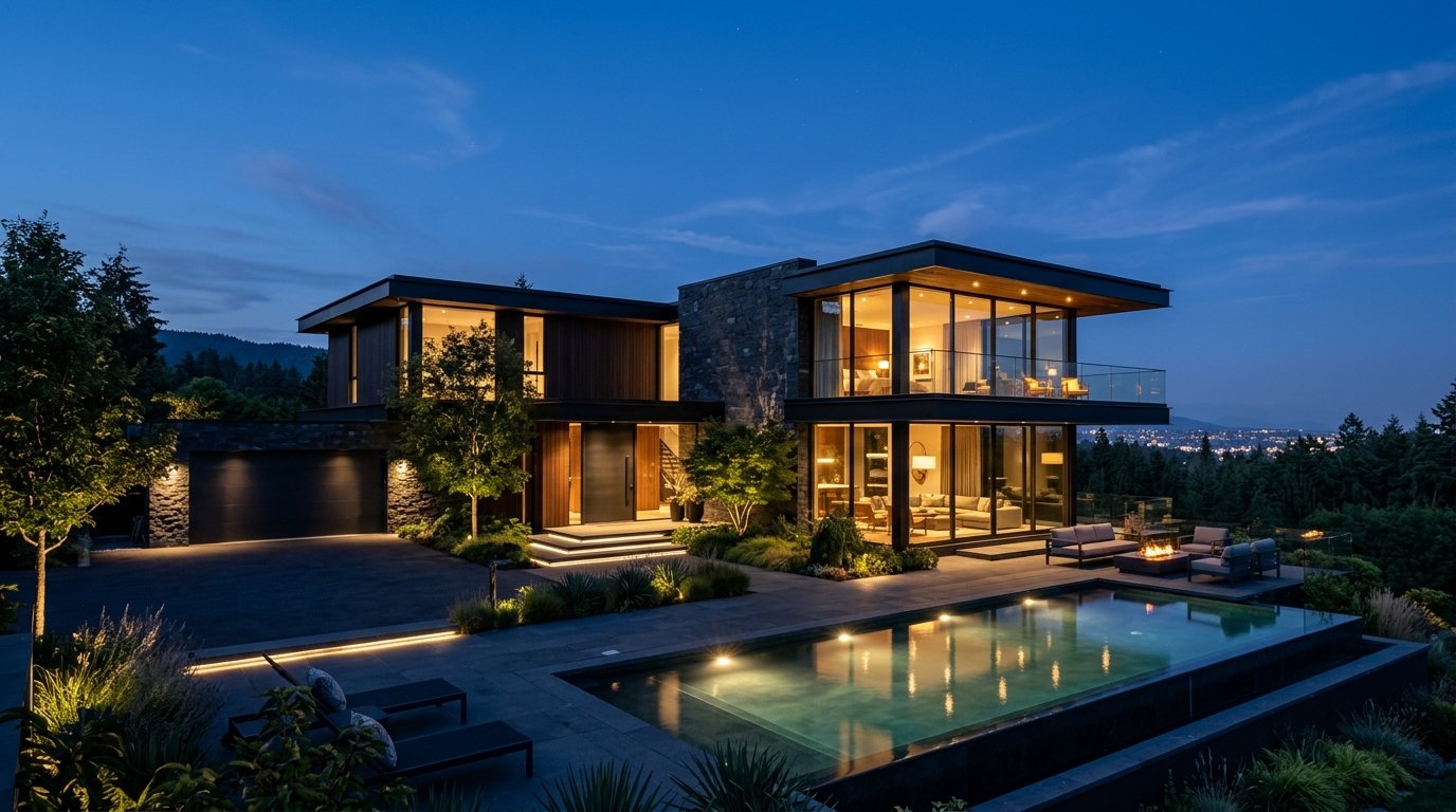 Luxury real estate architectural estate background